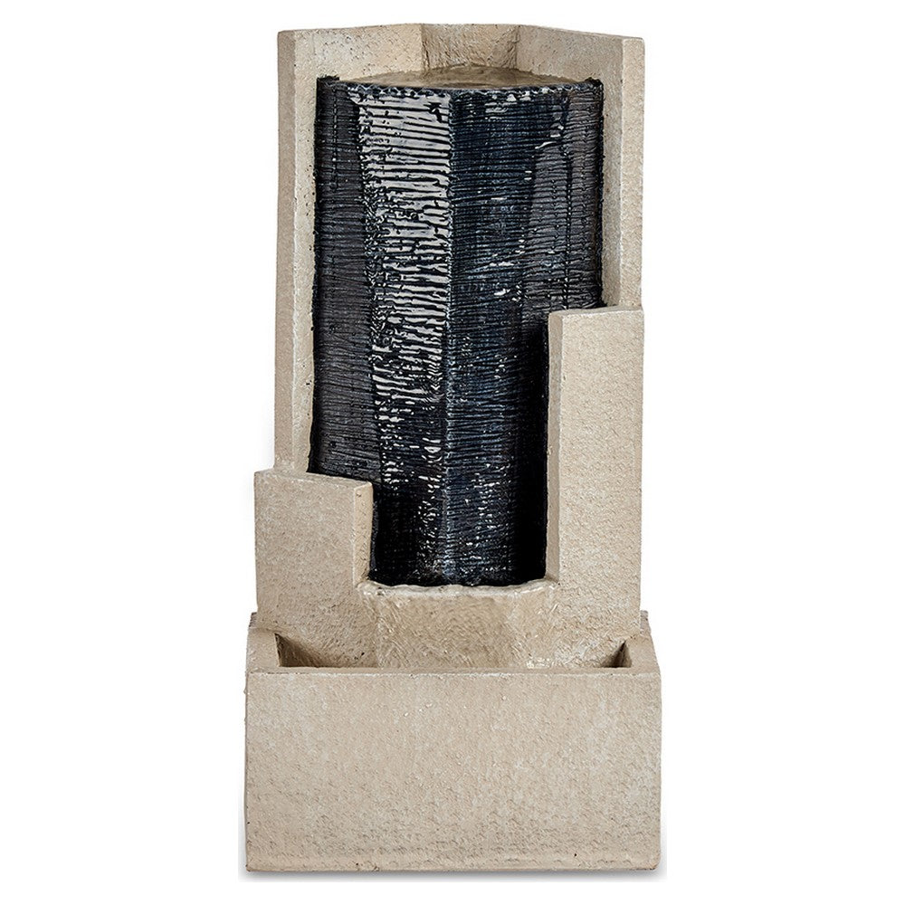 Fonte S3608828 Nero Marrone Triangolo Resina (21 x 48,5 x 25 cm)