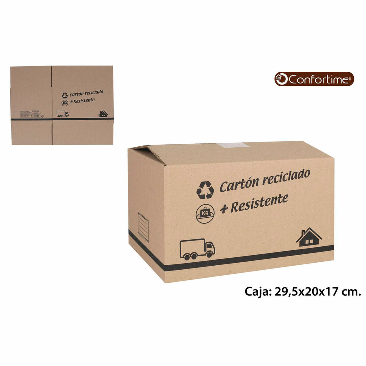 Scatola Multiuso Confortime Cartone (20 Unità) (29,5 x 20 x 17 cm)