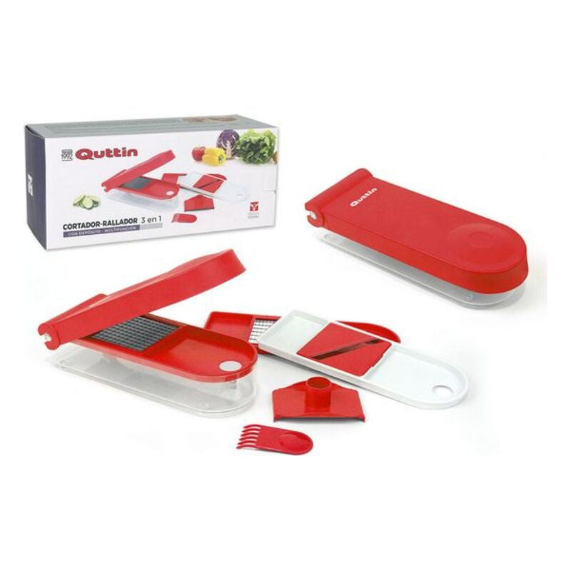 Grattugia Quttin Bianco Rosso (10 x 27 x 5,5 cm)