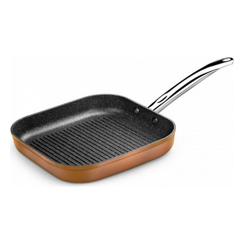 Padella griglia strisce Monix M740030 Grill 28 cm Marrone Nero Alluminio Forgiato