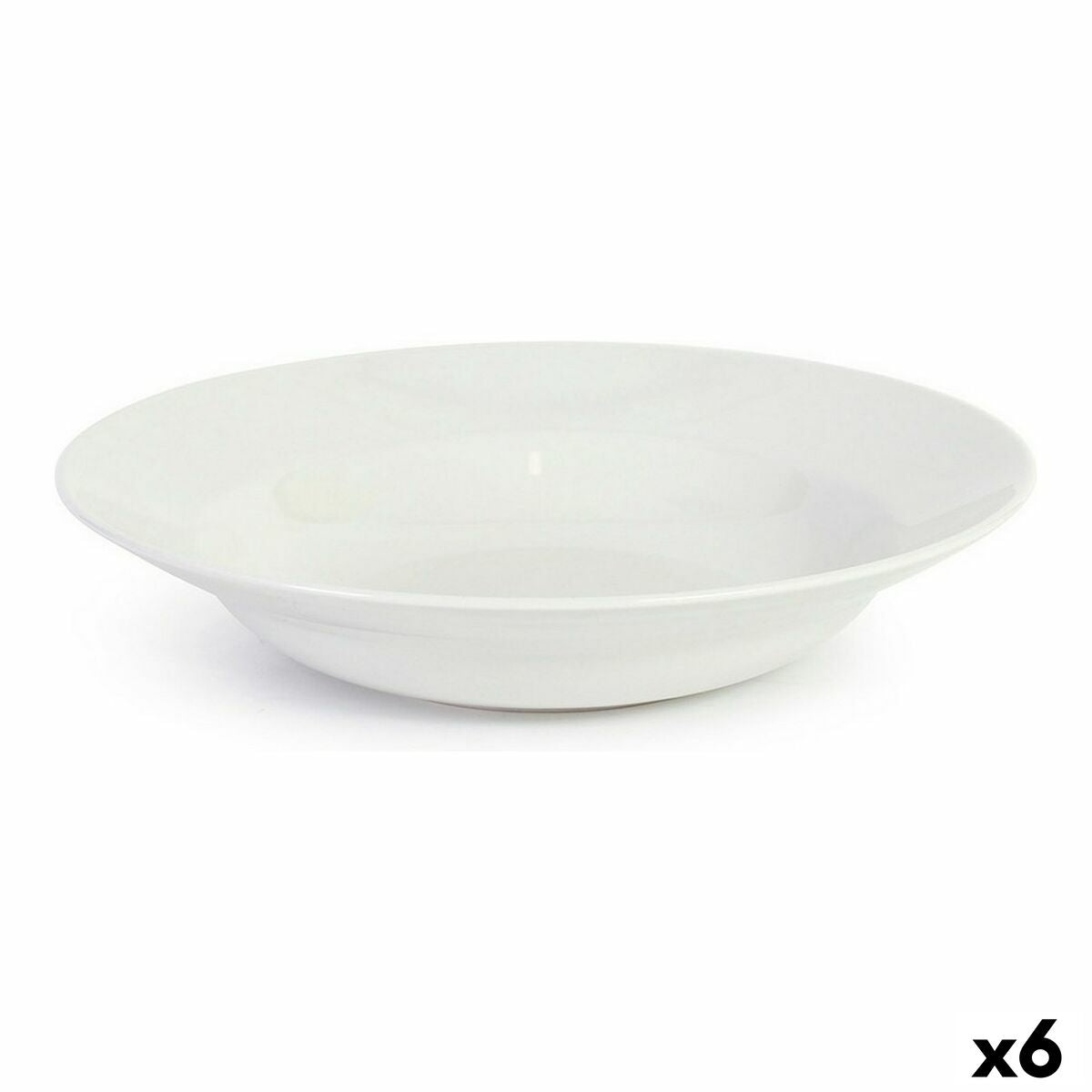 Piatto per Pasta La Mediterránea Bari Gres Bianco (6 Unità)