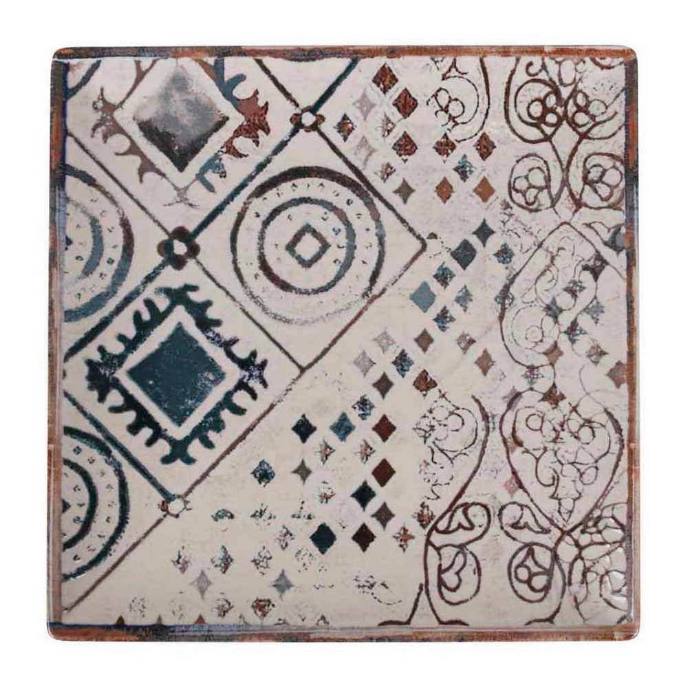 Piatto Piano La Mediterranea Grecia Porcellana Brillante (24 x 24 x 2 cm)