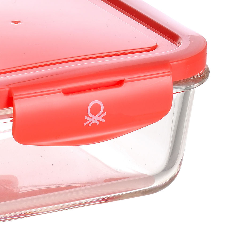 Porta pranzo Ermetico Benetton Rosso Plastica 340 ml Vetro Borosilicato