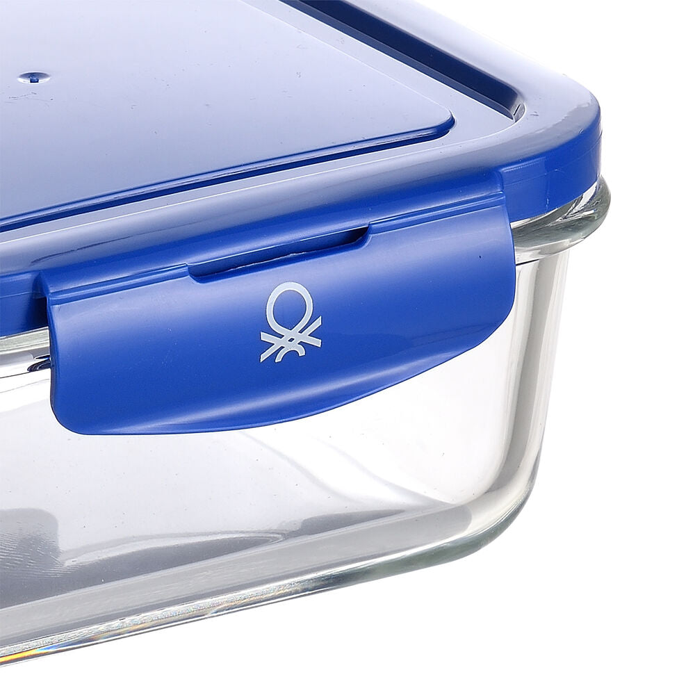 Porta pranzo Ermetico Benetton Azzurro Plastica Vetro Borosilicato 690 ml