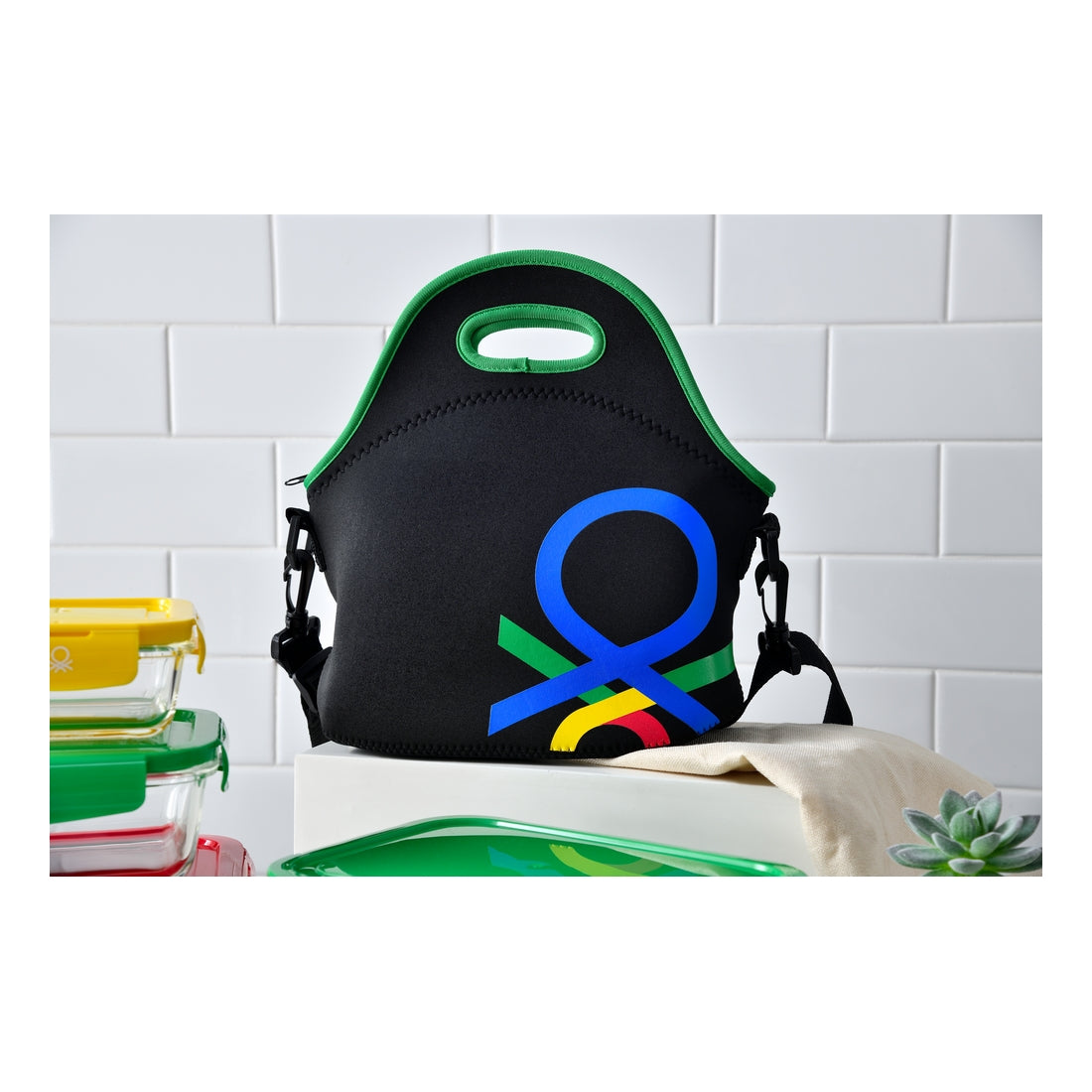 Porta pranzo RAINBOW BE Benetton 1860 ml Verde Vetro Borosilicato