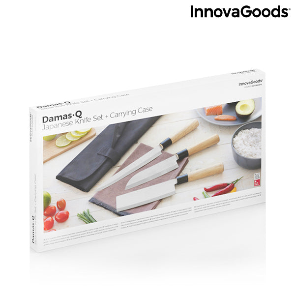 Set di Coltelli Giapponesi con Custodia di Trasporto Professionale Damas·Q InnovaGoods