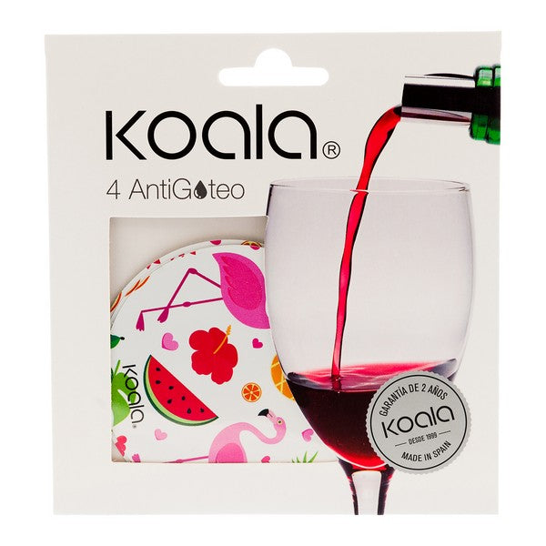 Disco Antigoccia per Bottiglia Koala Flamingo (4 pezzi) Plastica