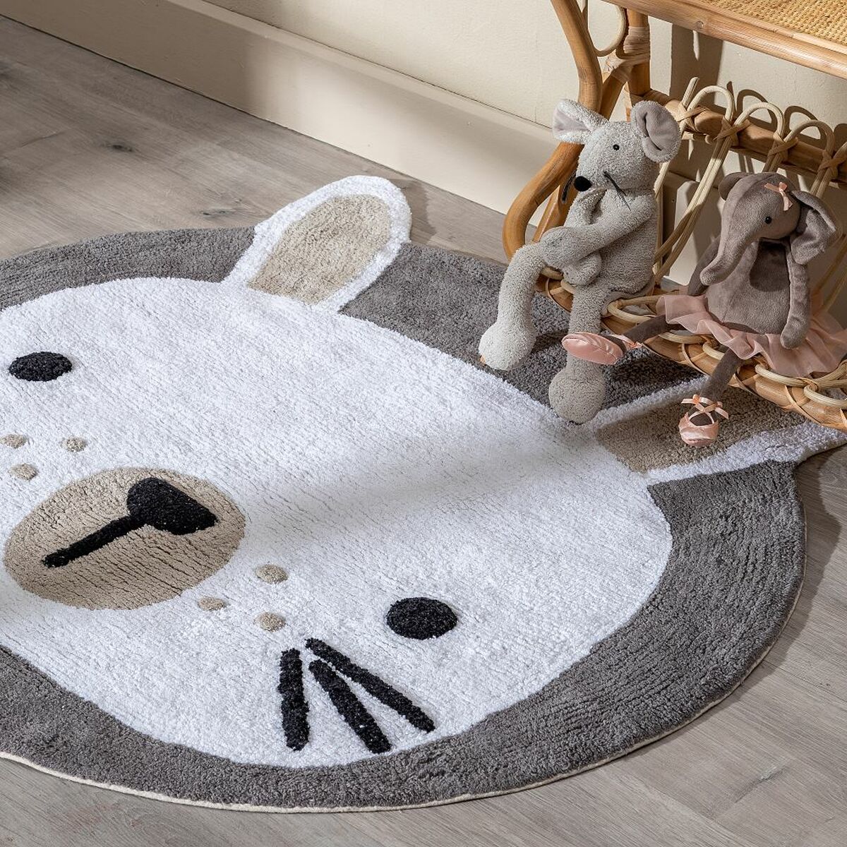 Tappeto per Bambini Cotone Coniglio 100 cm