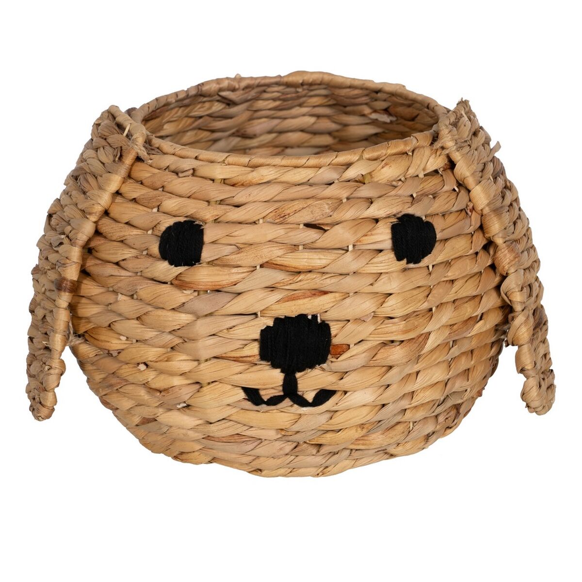 Cesto Cane Nero Beige Fibra naturale 27 x 27 x 19 cm
