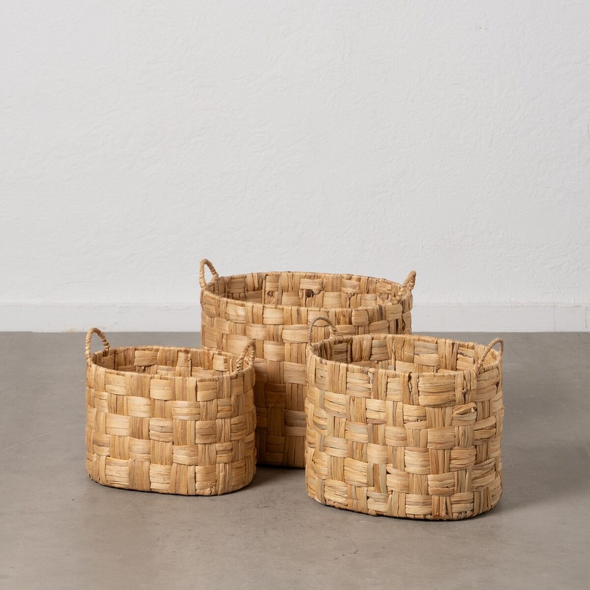 Set di Cesti Beige Fibra naturale 45 x 35 x 41 cm (3 Unità)