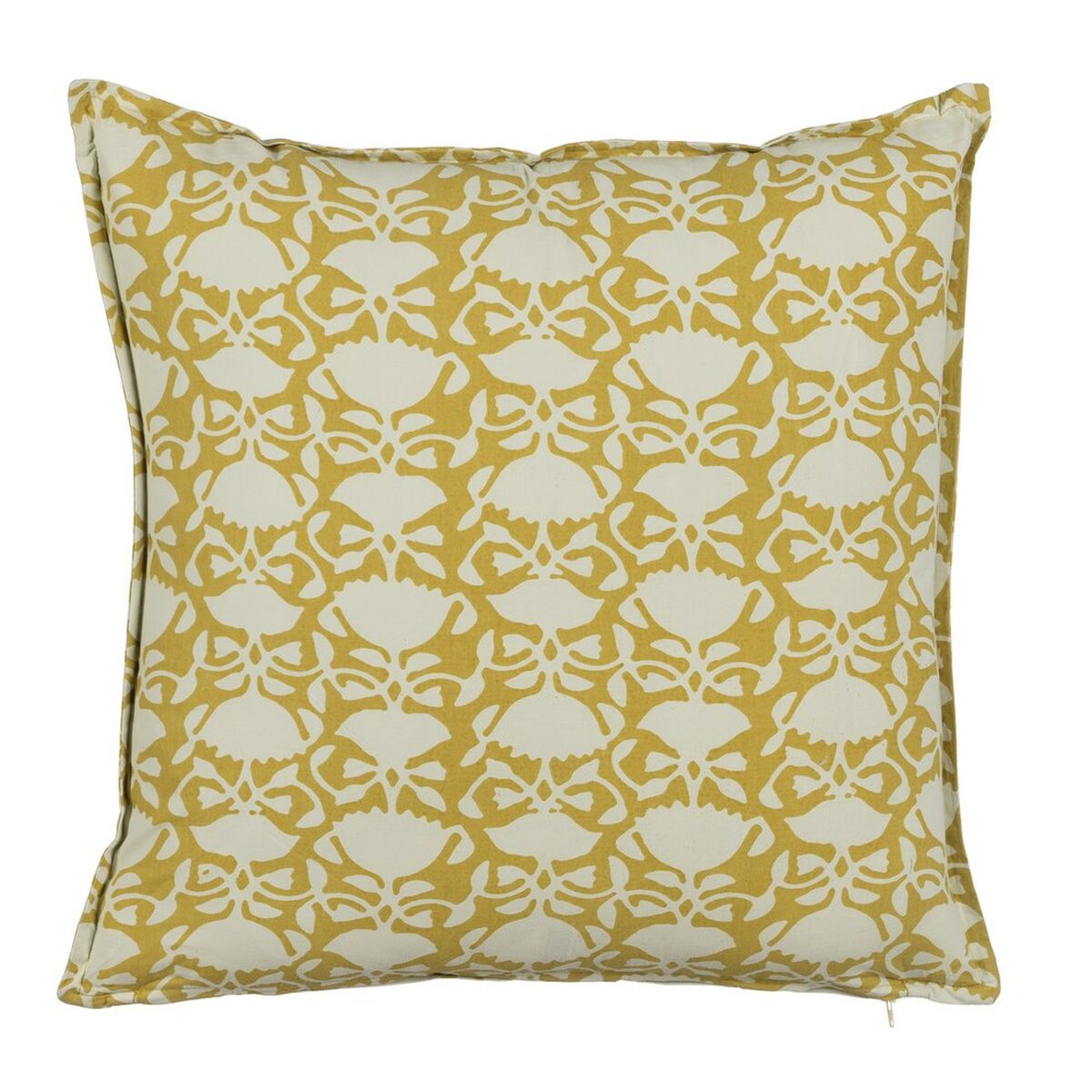 Cuscino Cotone Beige Senape 50 x 50 cm