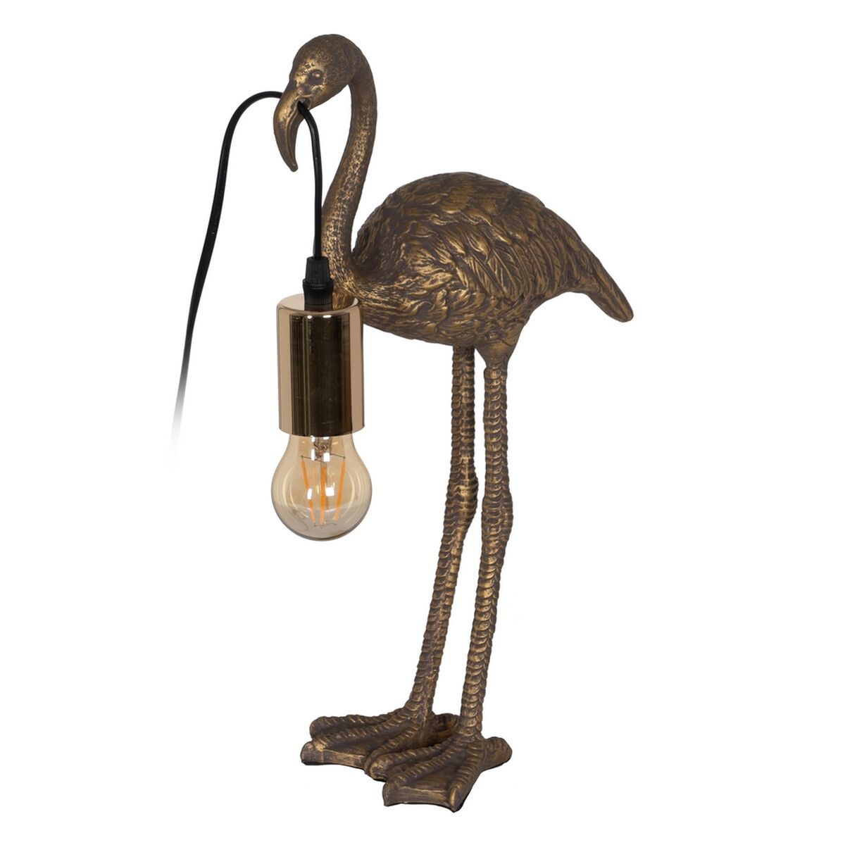 Lampada Flamingo Dorato Poliresina 40 W 23 x 11,5 x 39,5 cm