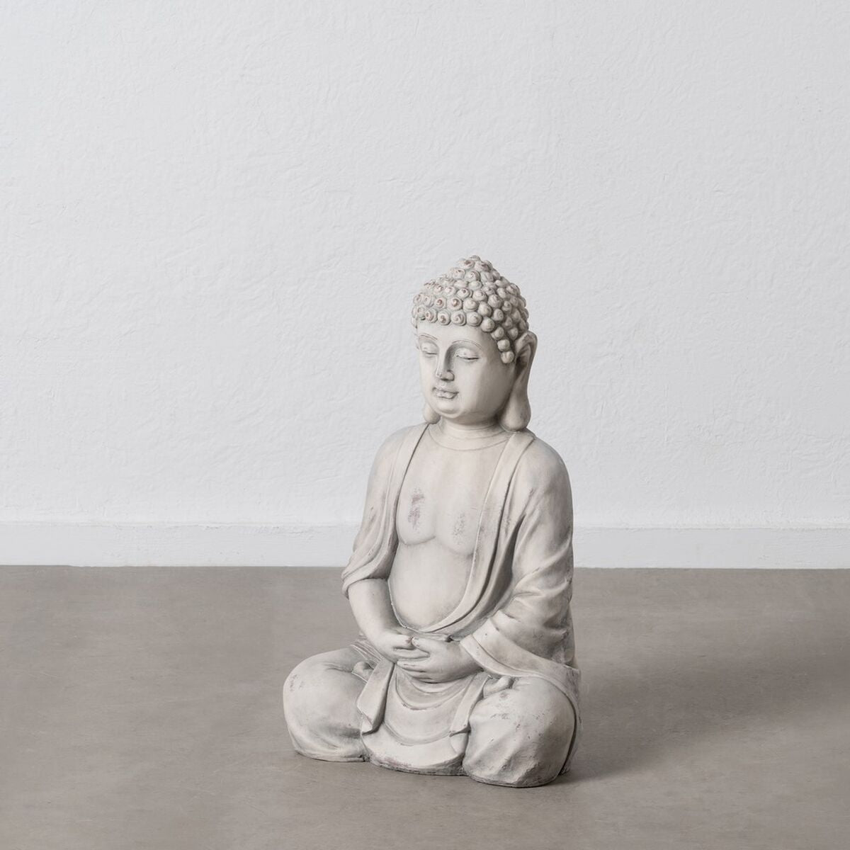 Scultura Buddha Grigio Etnico 44,5 x 28 x 70,5 cm