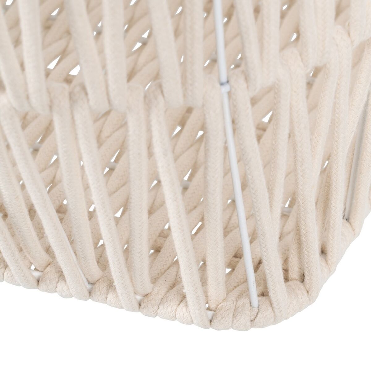 Set di Cesti Bianco Corda 38 x 38 x 32 cm (3 Pezzi)