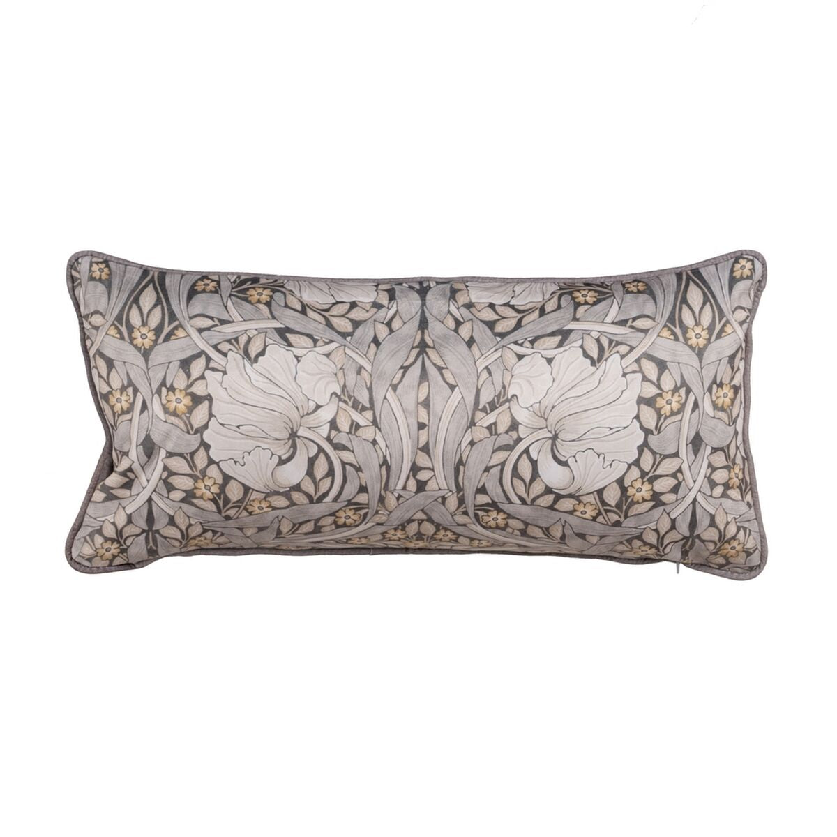 Cuscino Marrone Fiori 60 x 30 cm
