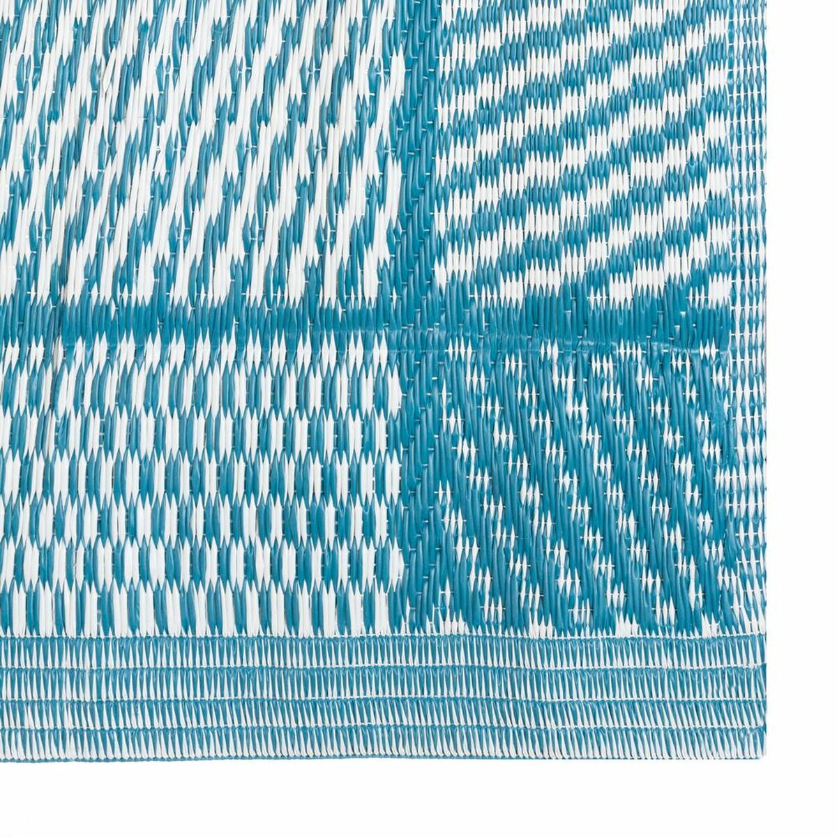 Tappeto per esterni Meis Azzurro Bianco polipropilene 90 x 150 cm