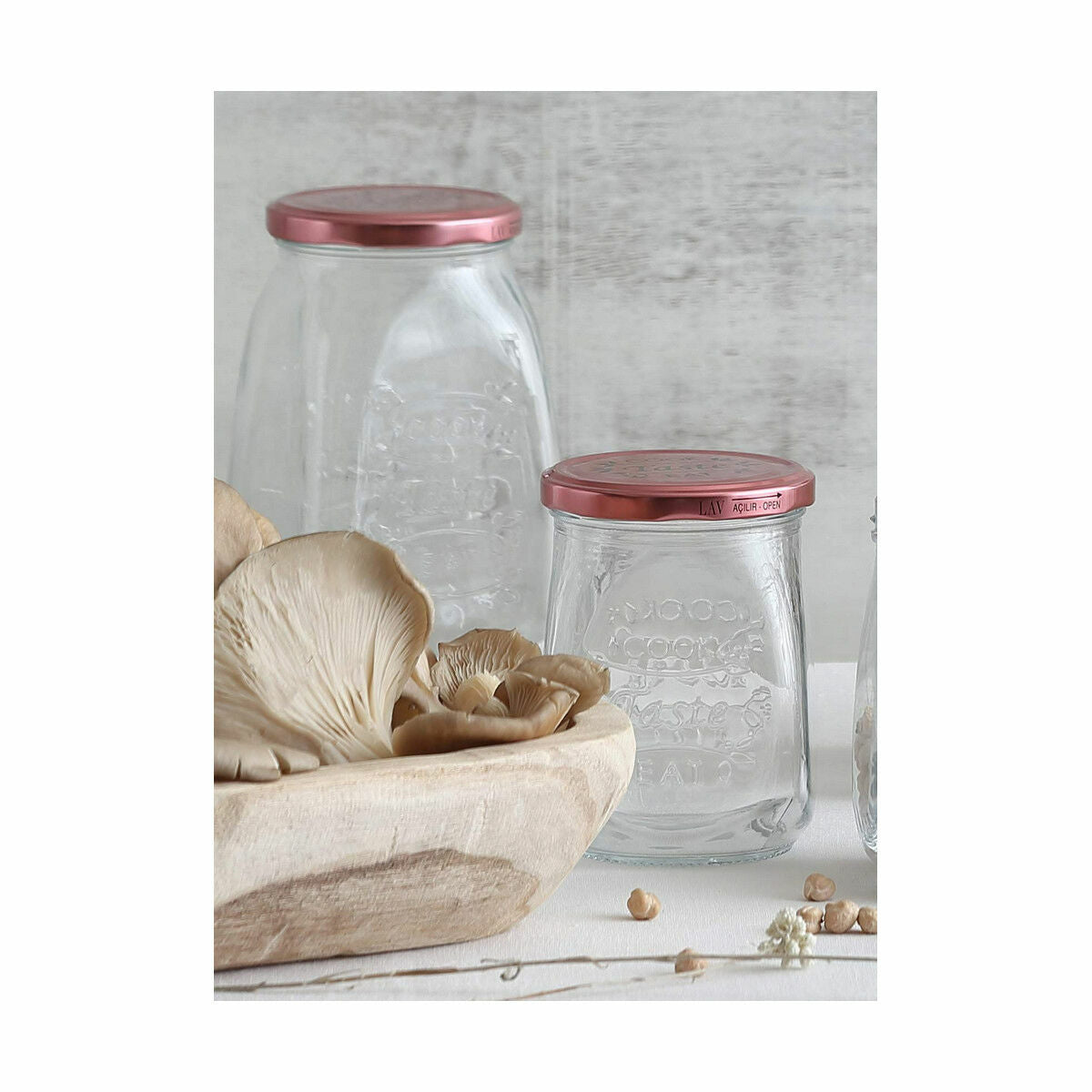 Barattolo In Vetro Trasparente Inde Tasty Con coperchio 550 ml (12 Unità)