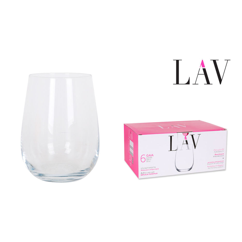 Set di Bicchieri LAV Gaia Trasparente (6 pcs)
