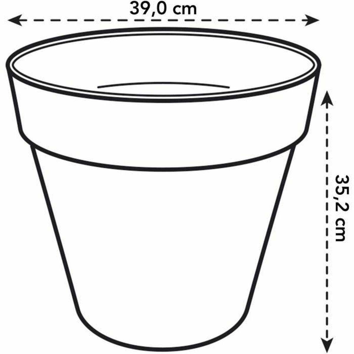 Vaso Elho Rotonda Verde Plastica Ø 40 cm