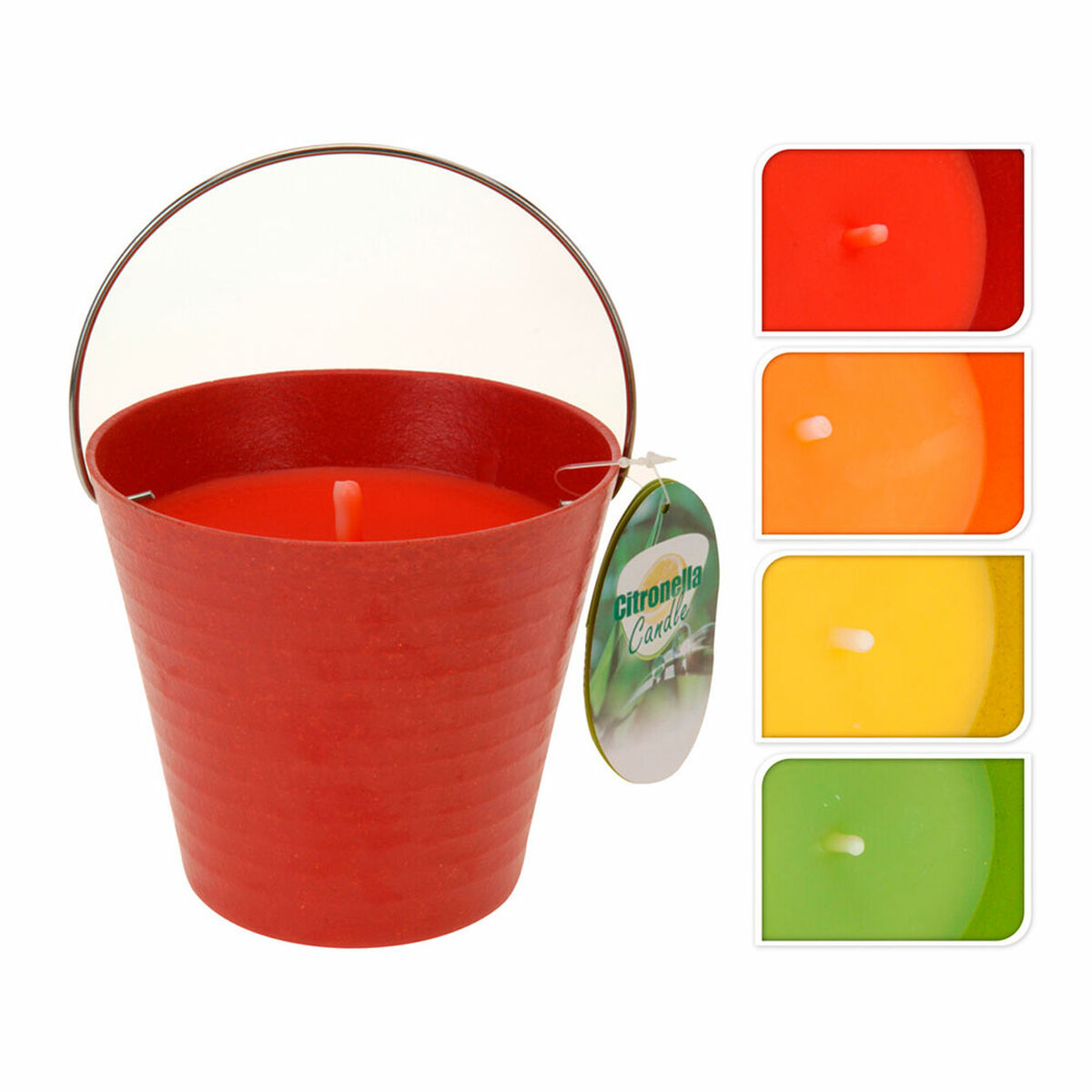 Candela citronella antizanzare 230 g Multicolore Citronella (Ø 12,5 x 11 cm)