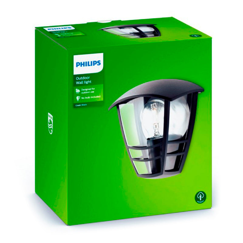 Applique da Parete Philips Creek Nero 60 W