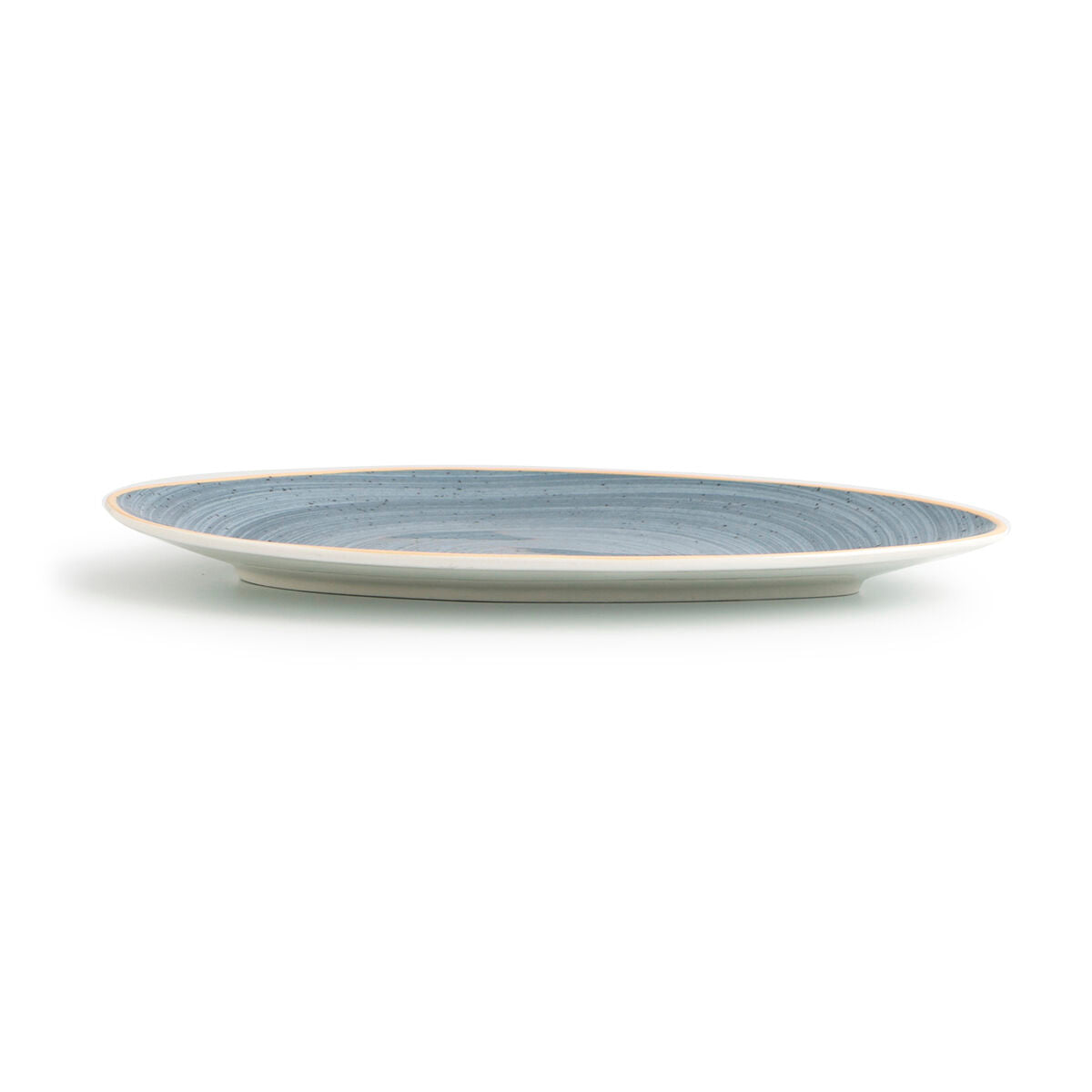 Piatto Piano Ariane Terra Triangolare Ceramica Azzurro (Ø 29 cm) (6 Unità)