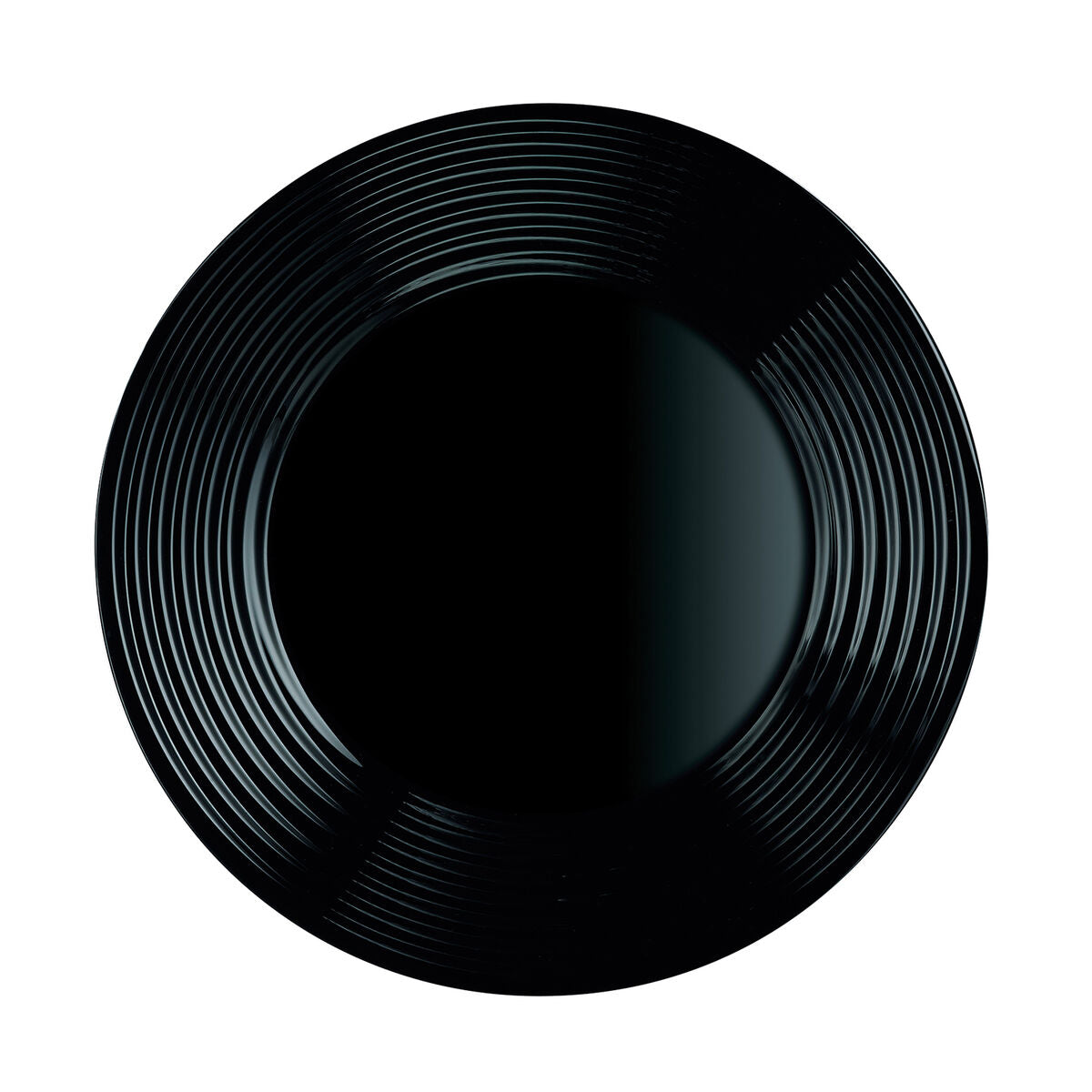 Piatto Piano Luminarc Harena Nero Vetro (25 cm) (24 Unità)