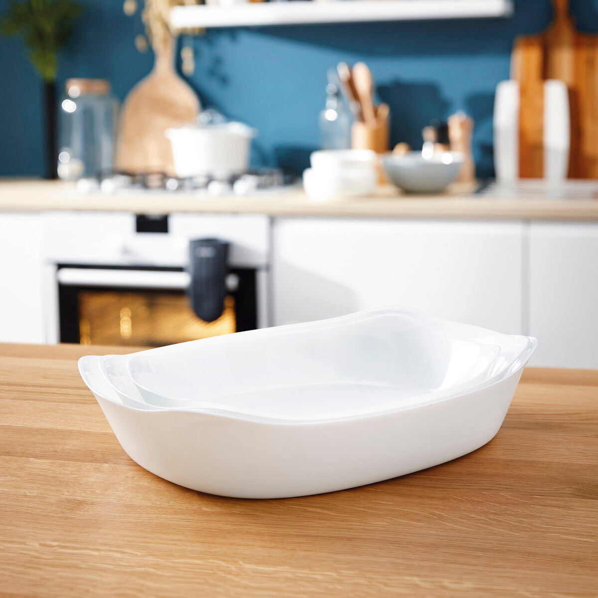 Teglia da Cucina Luminarc Smart Cuisine Rettangolare Bianco Vetro 38 x 27 cm (6 Unità)