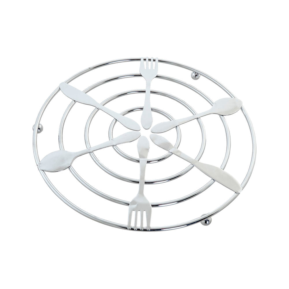 Sottopentola DKD Home Decor Argento Metallo (20 x 20 x 1 cm)