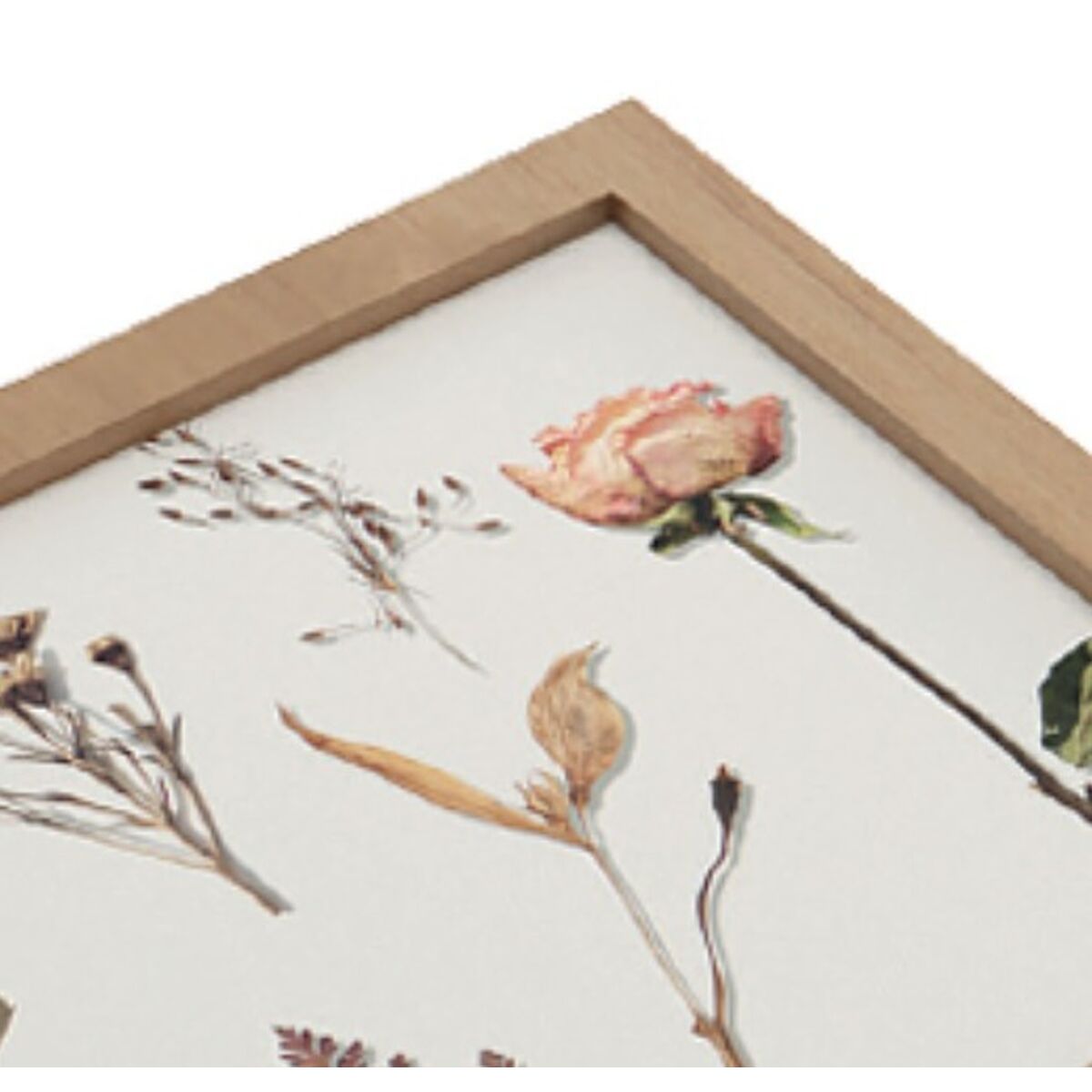 Scatola Decorativa Versa Fiori Legno MDF 24 x 7 x 24 cm