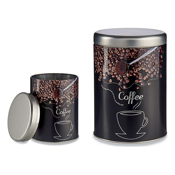 Barattolo in Metallo Coffee Metallo (1000 ml) (10,5 x 15 x 10,5 cm)