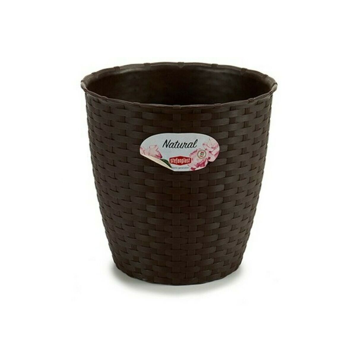Vaso Plastica Cioccolato (19 x 17,5 x 19 cm) (12 Unità)