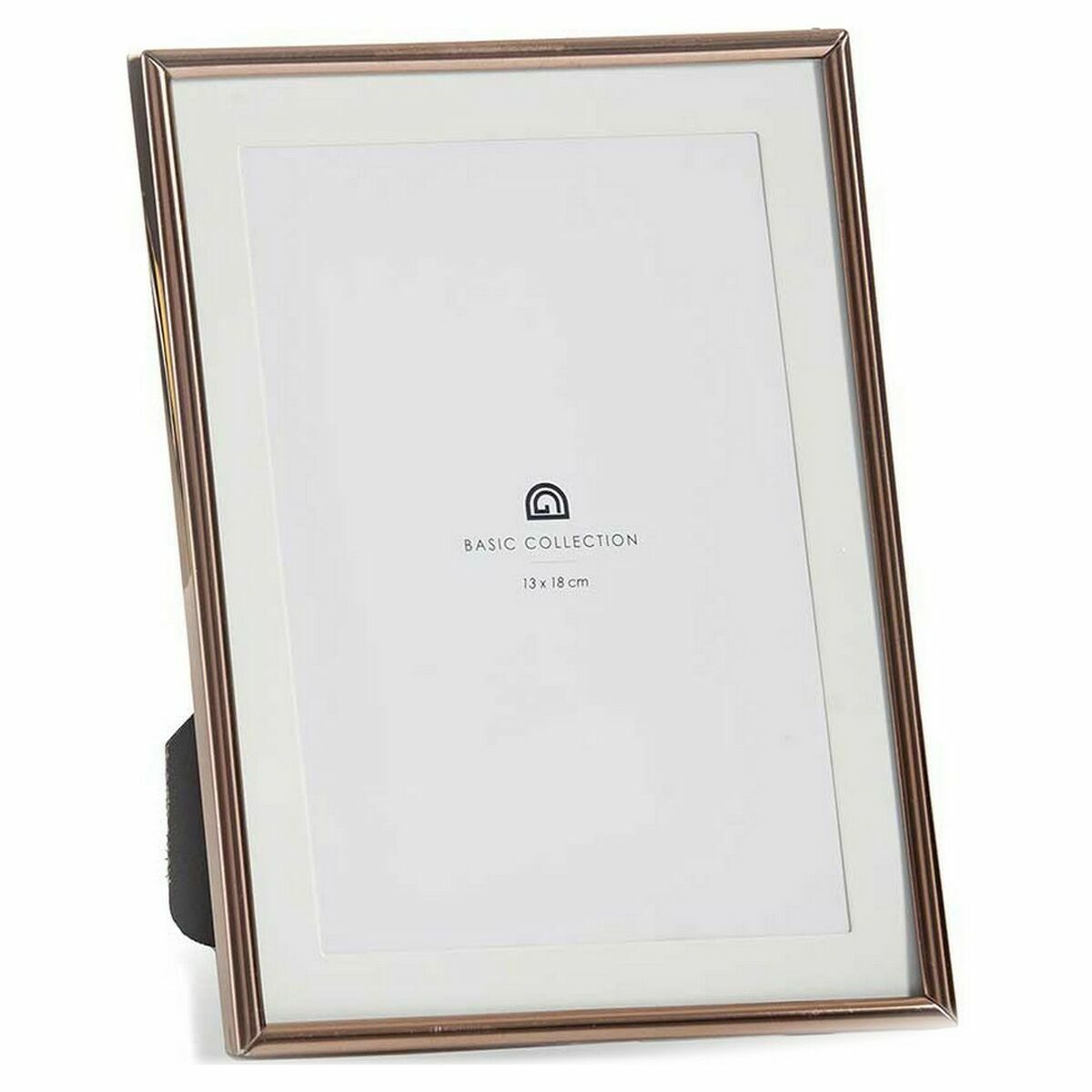 Cornice Portafoto Cristallo Acciaio Rame (12 x 19,5 x 15,5 cm) (12 Unità)
