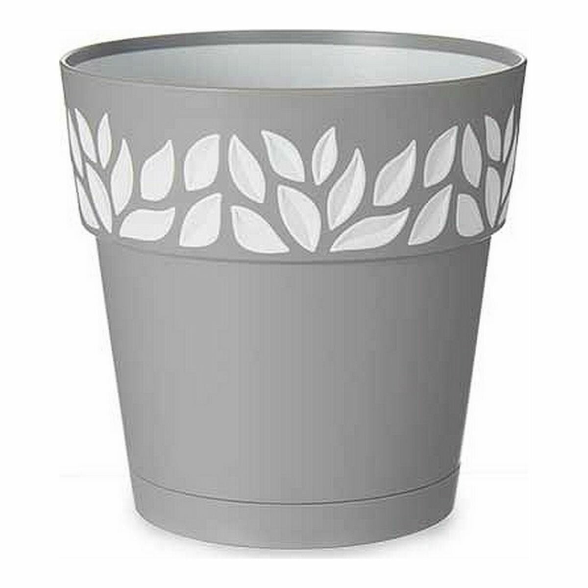 Vaso Autoirrigante Grigio Bianco Plastica (15 x 15 x 15 cm) (12 Unità)