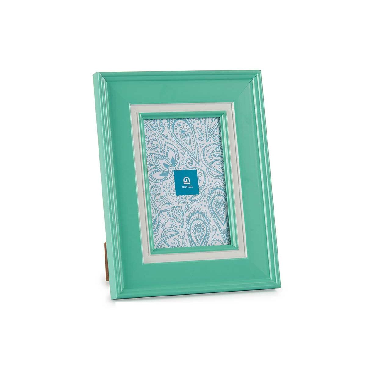 Cornice Portafoto Cristallo Verde Plastica (6 Unità) (2 x 23 x 18 cm)