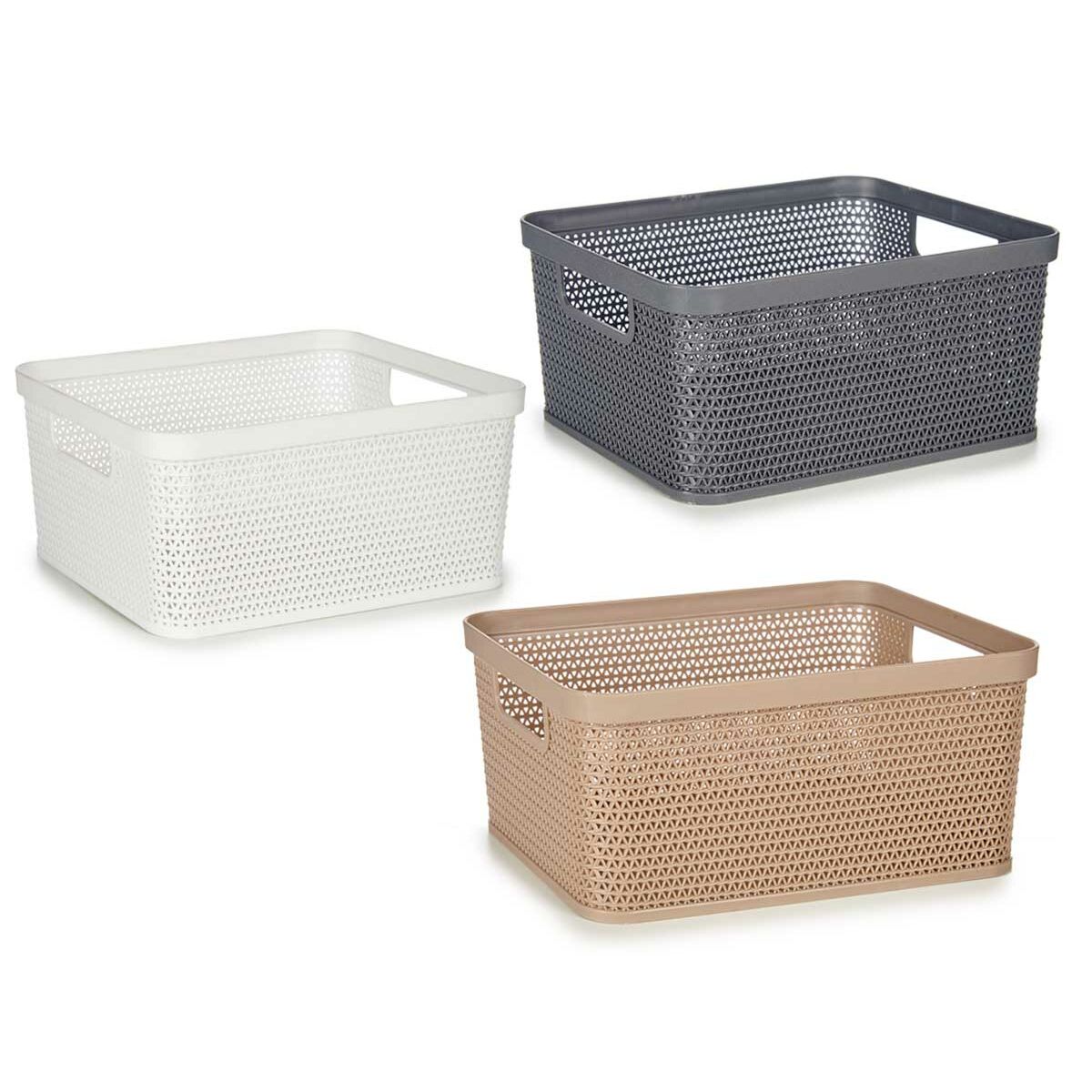 Cestino Multiuso Plastica 2,5 L 24,5 x 10,4 x 18,5 cm (18 Unità)