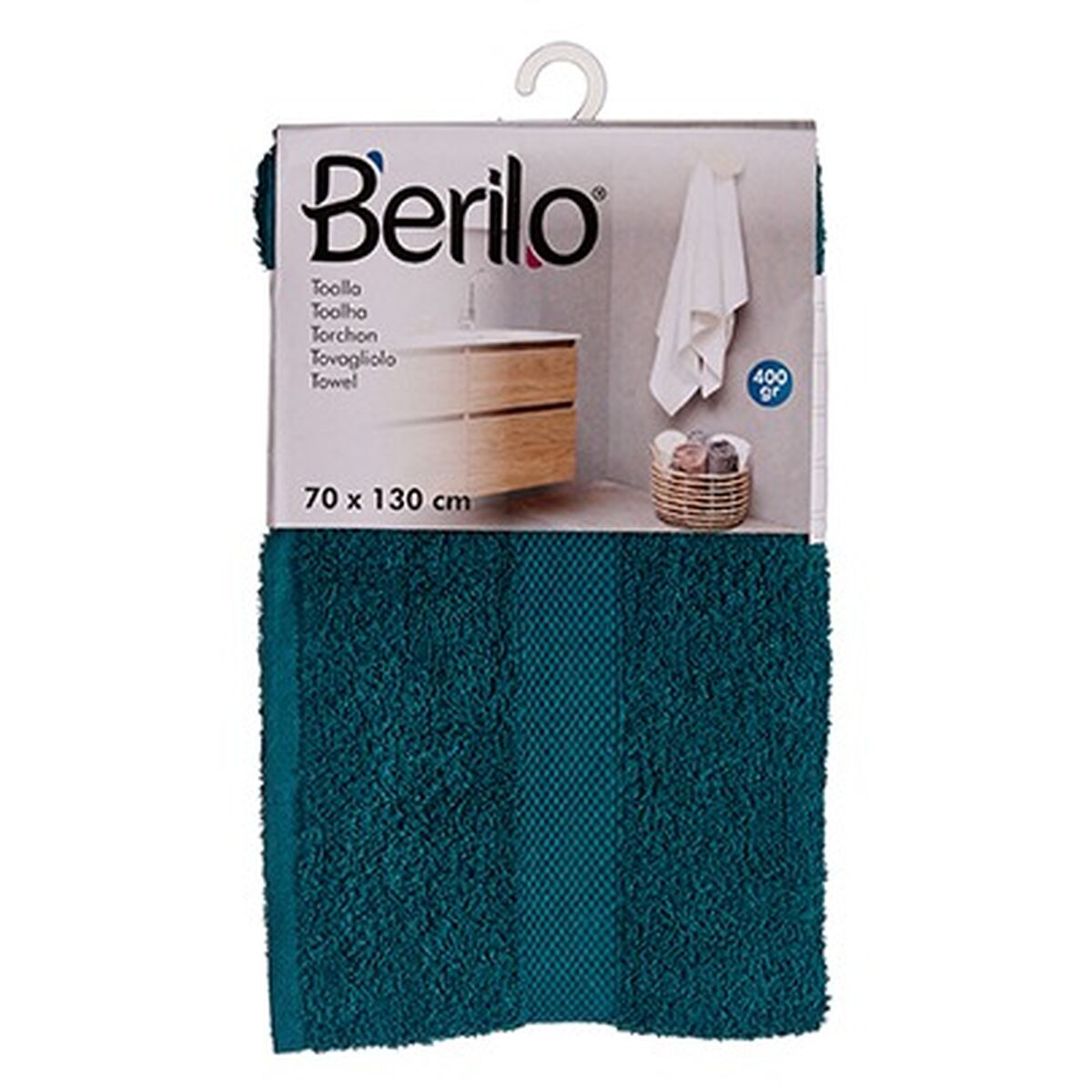 Telo da bagno Azzurro 70 x 130 cm (3 Unità)