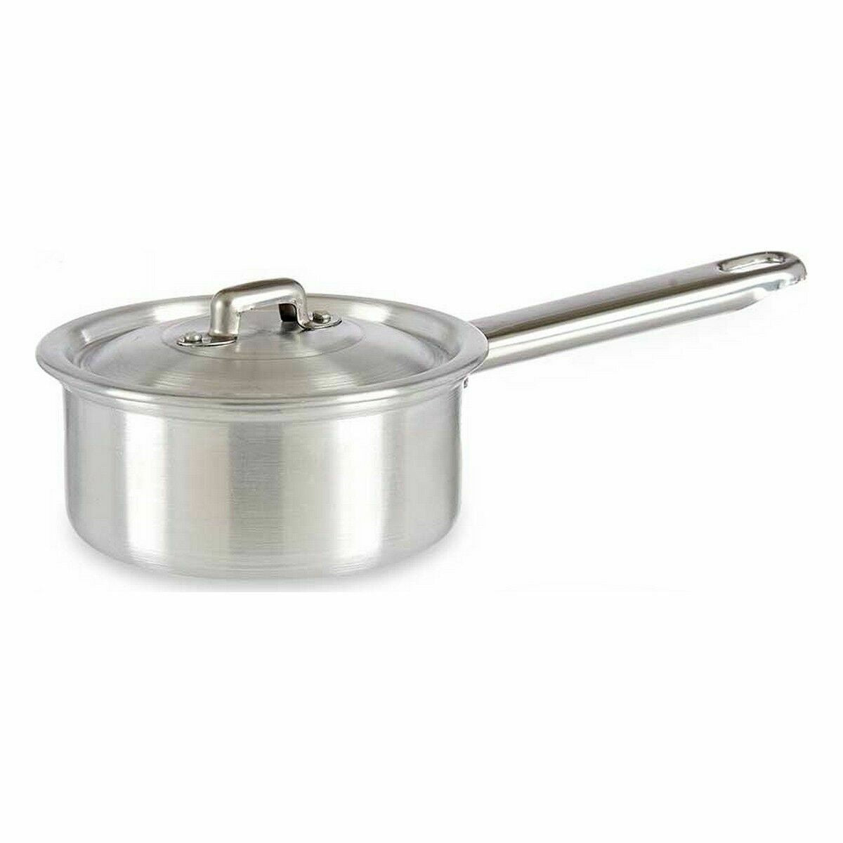 Casseruola con Coperchio Ø 12 cm Argentato Alluminio 600 ml (10 Unità)