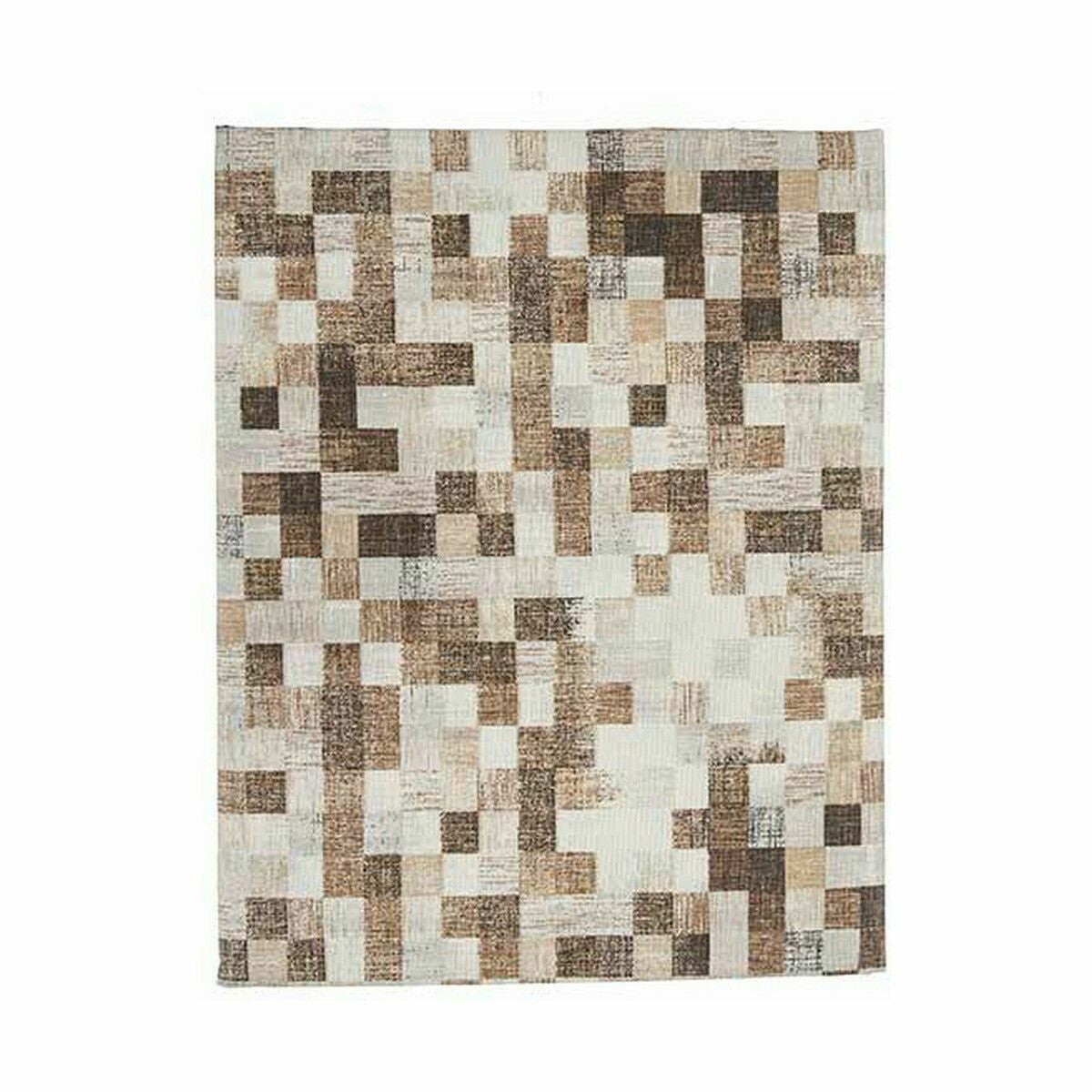 Tovaglia Tela Antimacchia Quadri 140 x 180 cm Beige (6 Unità)