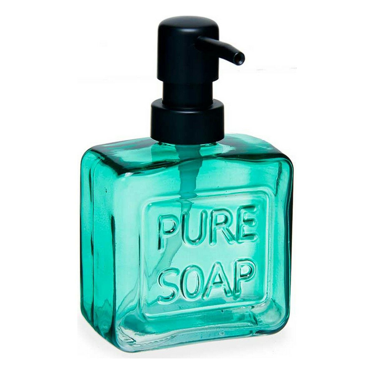 Dispenser di Sapone Pure Soap 250 ml Cristallo Verde Plastica (12 Unità)