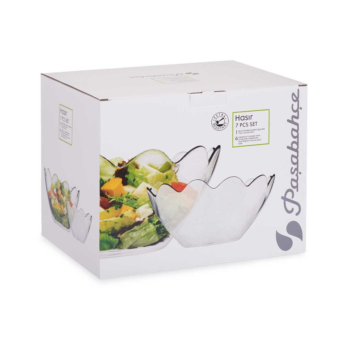 Set di Ciotole Hasir Trasparente Vetro (2 Unità)