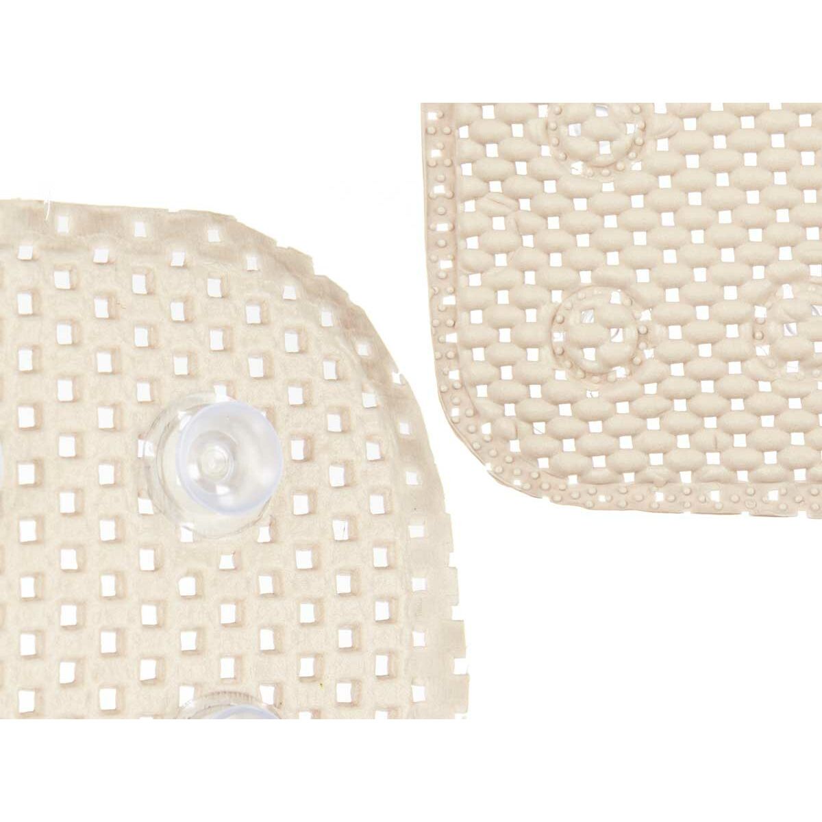 Tappetino Antiscivolo da Doccia Beige PVC 53 x 52,5 x 1 cm (6 Unità)