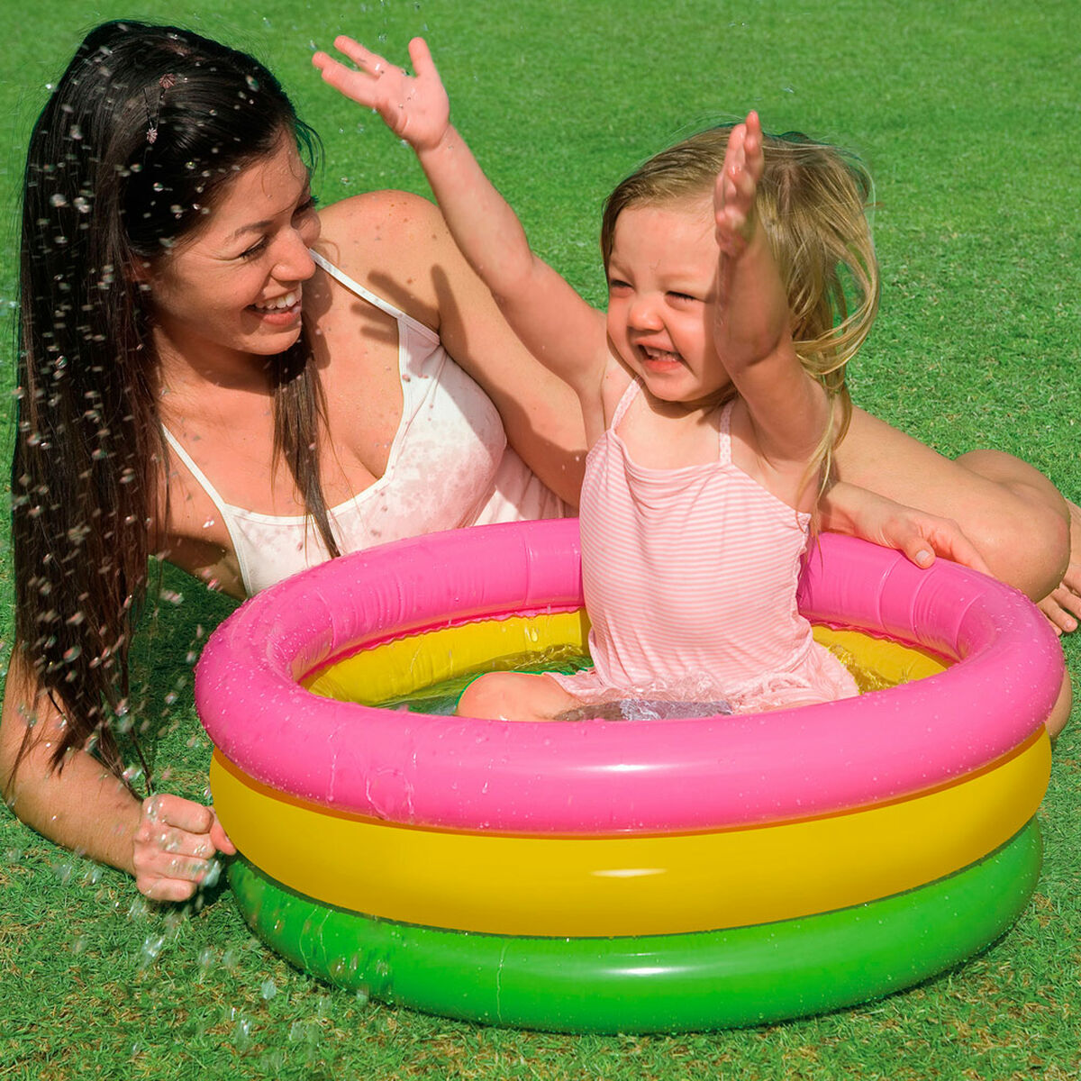 Piscina Gonfiabile per Bambini Intex Sunset Glow Anelli 61 x 22 x 61 cm 28 L (12 Unità)