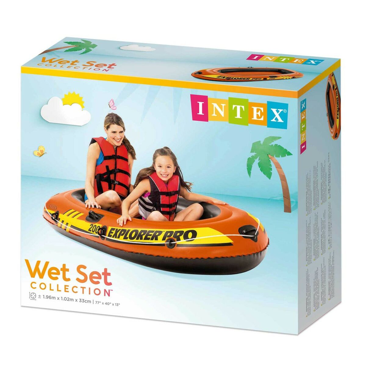Barca Gonfiabile Intex Explorer Pro 200 196 x 33 x 102 cm