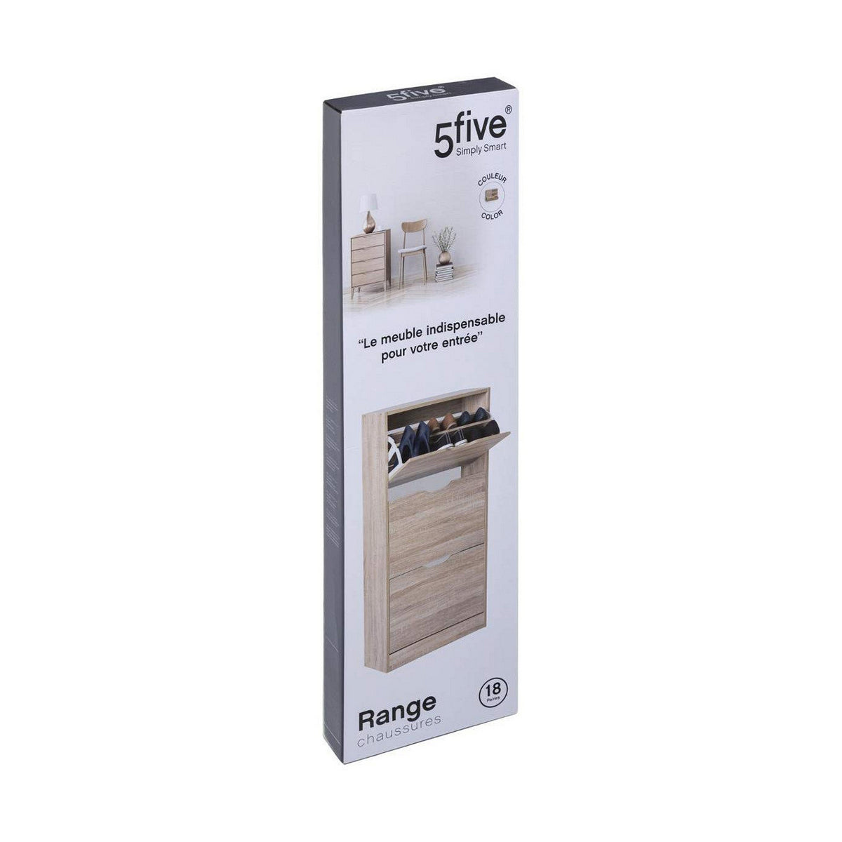 Scarpiera 5five Legno Bianco (115 x 60 x 24 cm)