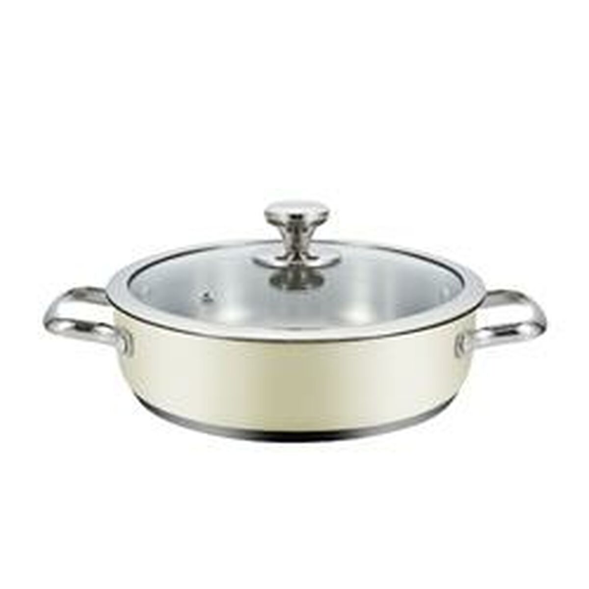 Casseruola con coperchio Haeger Beige Ø 24 cm