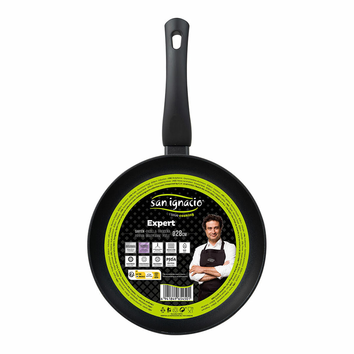 Padella San Ignacio Expert SG-6237 Nero Alluminio Forgiato Ø 28 cm