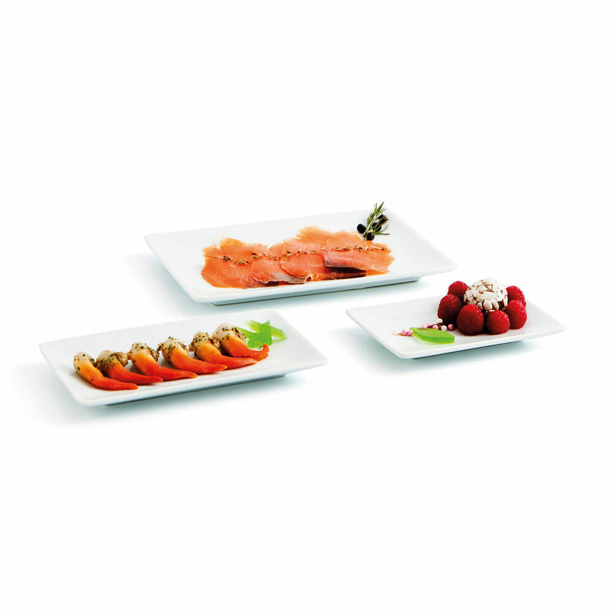 Piatto Quid Gastro Fun Piccolo Bianco Ceramica 16,5 x 9,5 x 2 cm (6 Unità) (Pack 6x)