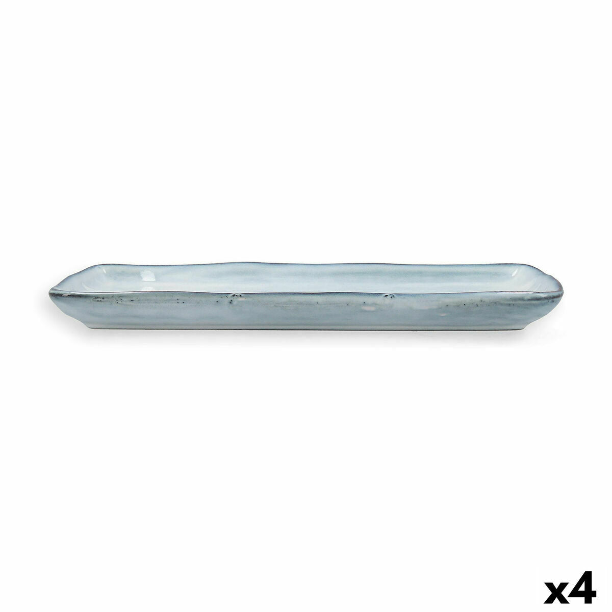 Teglia da Cucina Quid Boreal Ceramica Azzurro (28 x 14 cm) (Pack 4x)
