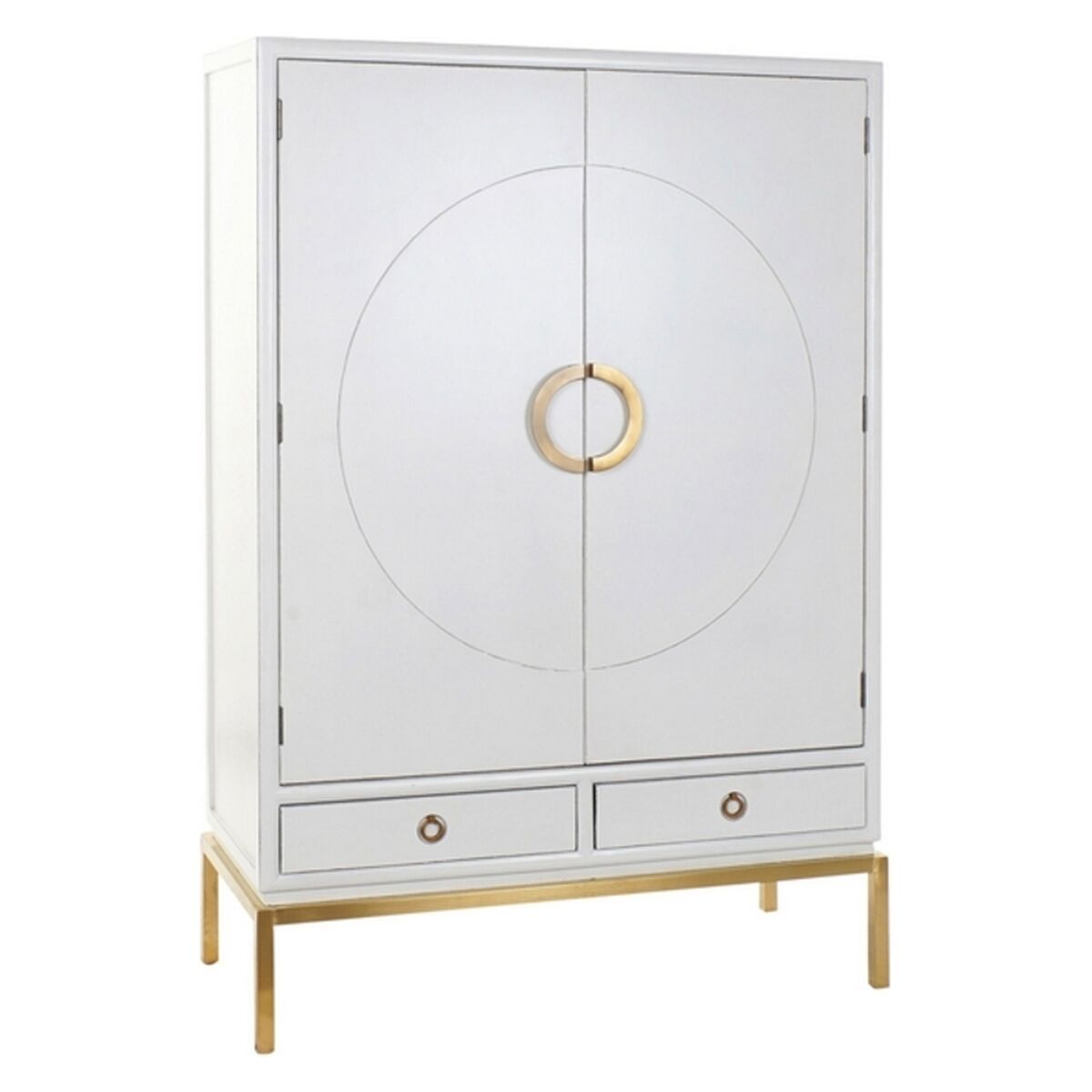 Armadio DKD Home Decor Bianco Dorato Metallo Pioppo 120 x 50 x 175 cm